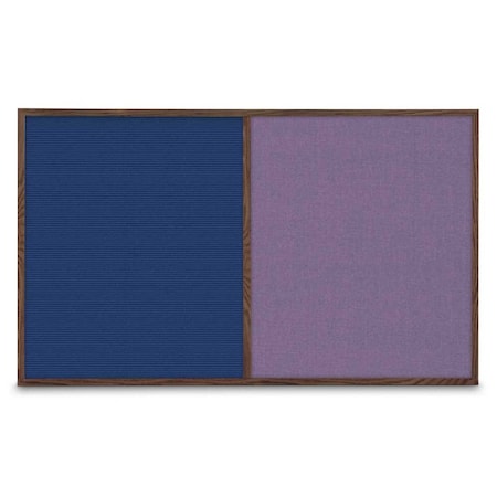United Visual Products Sliding Door Indoor Enclosed Corkboard, 3 UV9000ACSH-BRONZE-CINNABA